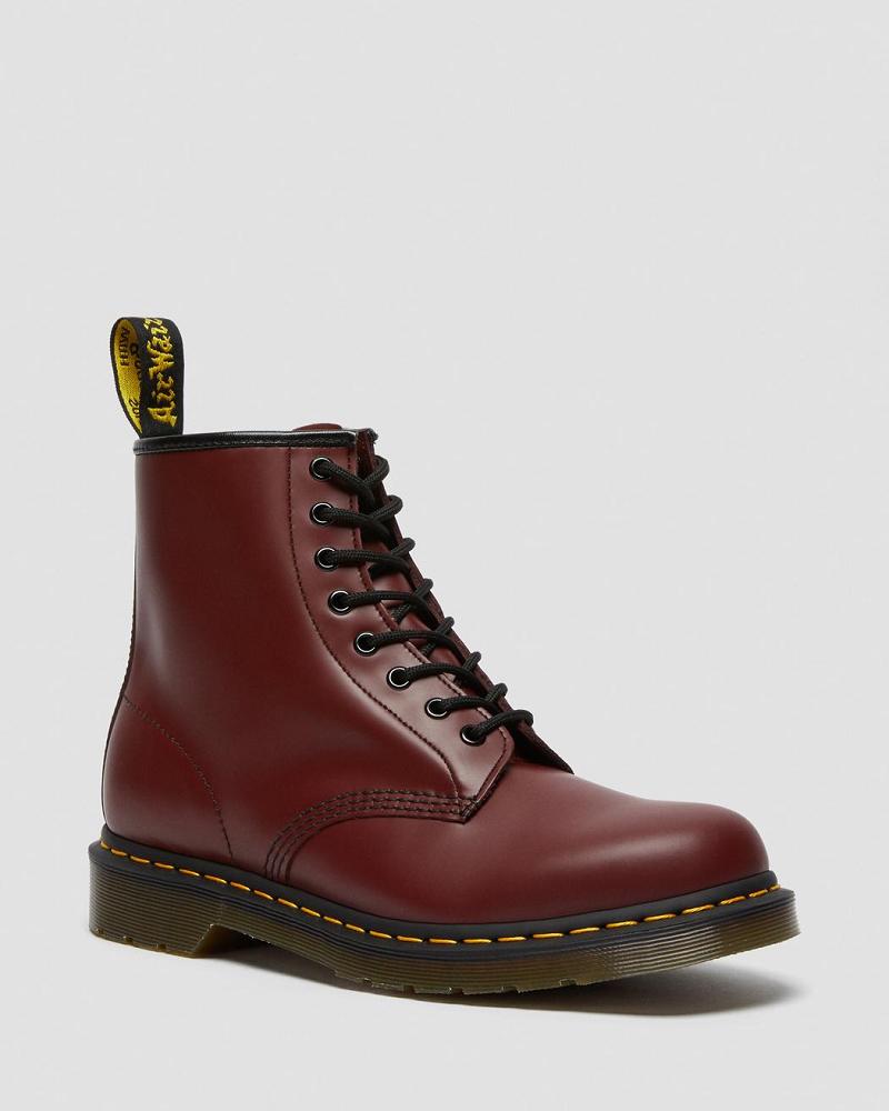 Dr Martens 1460 Smooth Leren Veterlaarzen Heren Roze Rood | NL 276VRW